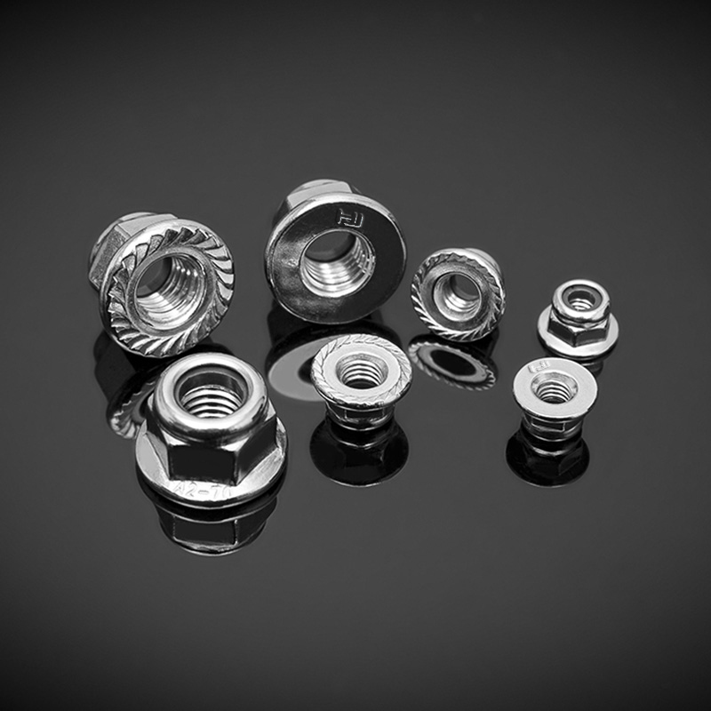 Dadi di bloccaggio flangia non metallici in acciaio inossidabile DIN6927 Dadi di bloccaggio flangia non metallici in acciaio inossidabile DIN6927